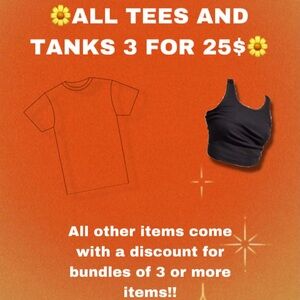 🌼TEES AND TANKS 3 FOR 25$!!!🌼
